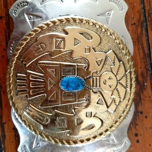 Native AmericanNavajo silver belt Buckle